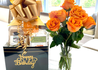 Birthday Gift Basket and Flowers