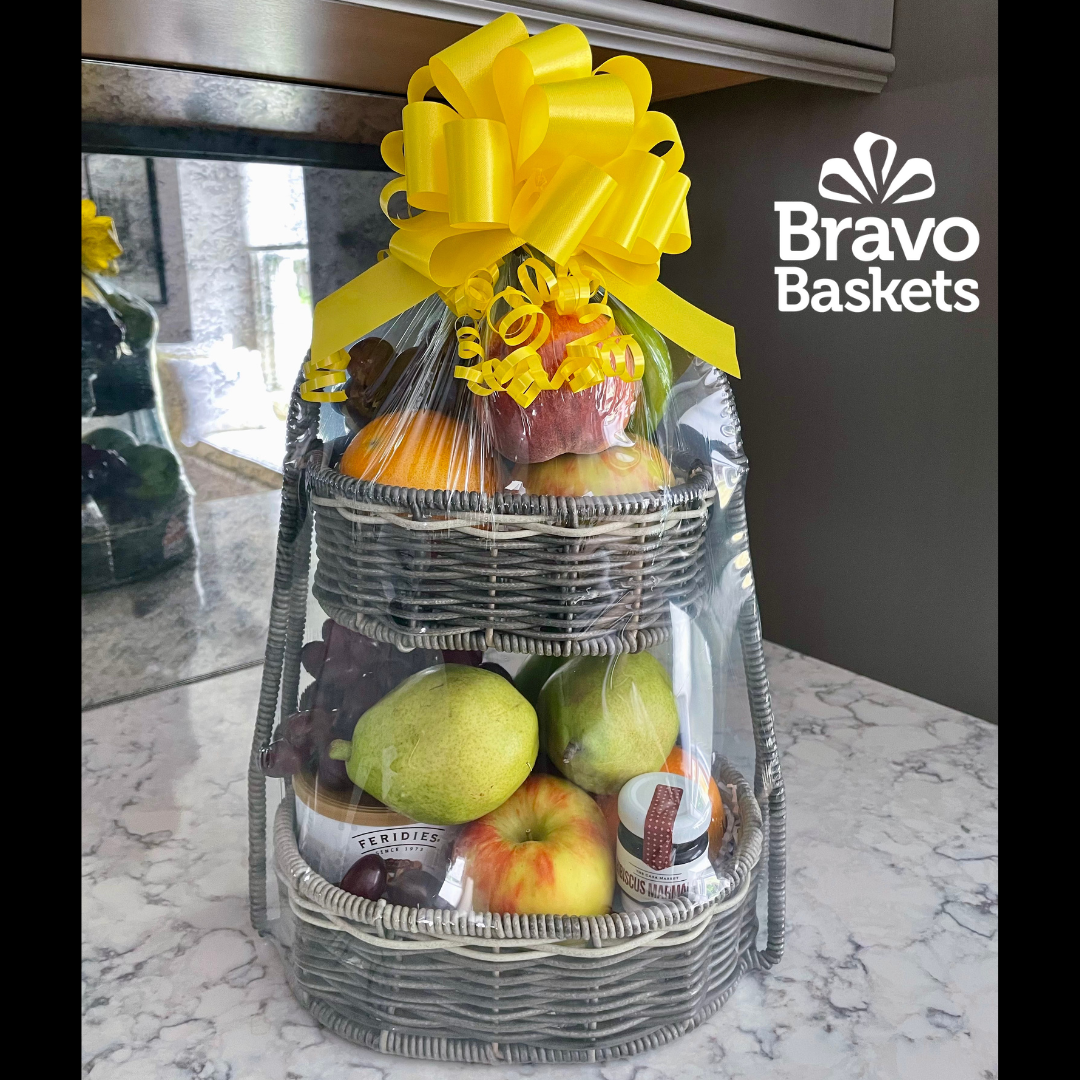 Fruit Tower Condolence Basket