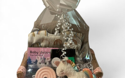 Unicorn Themed Baby Gift Basket